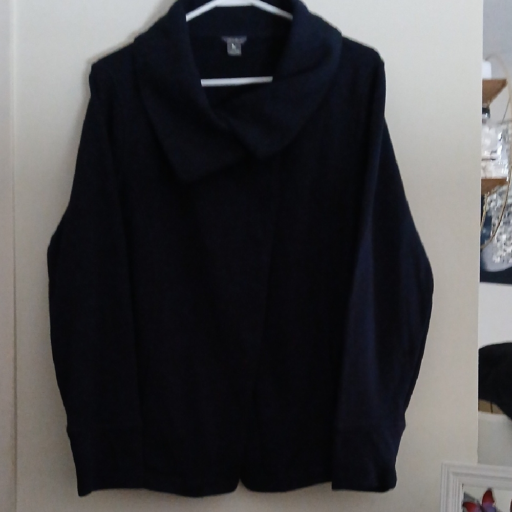 Eddie Bauer Women's Dark Blue Cowl Neck Sweater